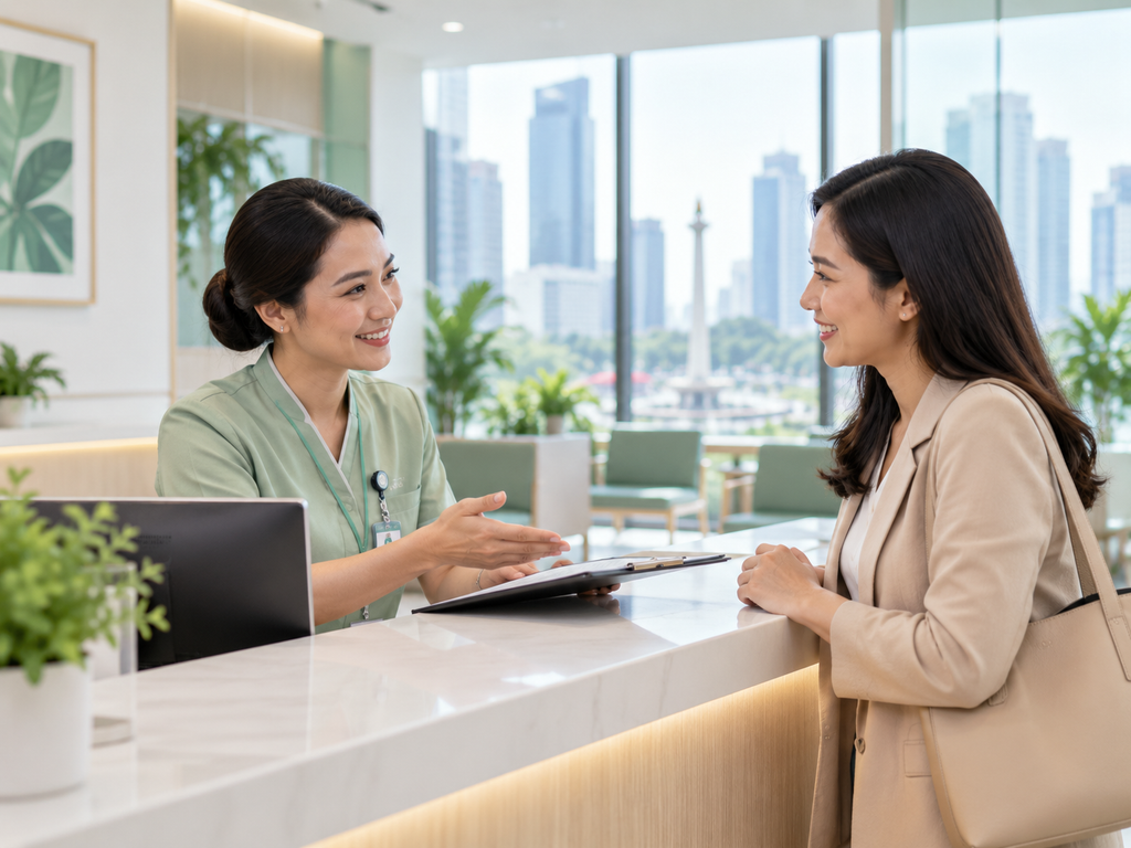 Klinik Pratama Gracia Sehati di Jakarta Pusat sebagai lokasi layanan kesehatan perusahaan.